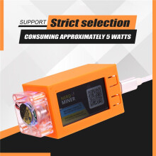 Für Nerdminer V2 Pro Miner 78KH/S Bitcoin Miner mit Leuchtendem Lüfter BTC Solo Mining Miner Orange