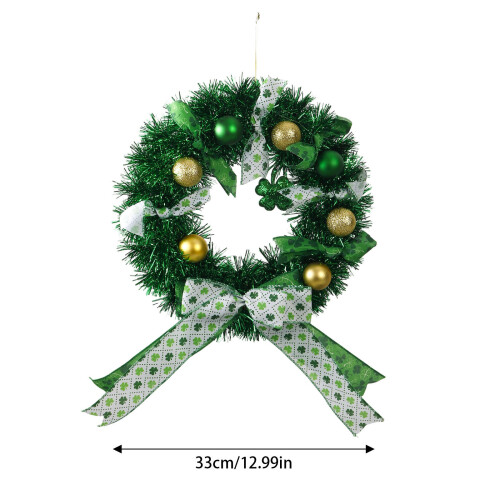 Patrick's Day Decorative Wreath Artificial Shamrock Wreath 2