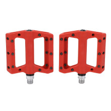 2 pièces de pédales de vélo en nylon double-face rouges, antidérapantes