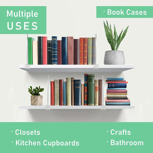 8 Piece Shelf Dividers Clear Plastic