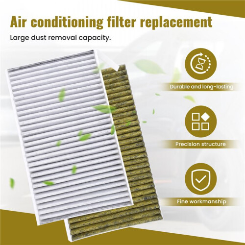2Pcs Model 3 Air Conditioning Filter Replacement for  Model 3 Y with Activated Carbon Car Air Filter 2