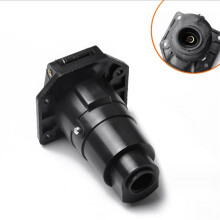 7 Pin RV Blade Trailer Socket Trailer Wiring Harness Connector Heavy Duty 7 Way Vehicle Side Trailer Socket for Trailer