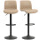 Homcom HOMCOM Barstools Set of 2, Adjustable Dining Stool with Footrest and Backrest 2
