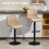 Homcom HOMCOM Barstools Set of 2, Adjustable Dining Stool with Footrest and Backrest 6