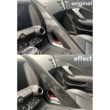 Central Control Armrest Cover Trim for Corvette C7 2014 2015 2016 2017 2018 2019 Accessories ABS Carbon Fiber