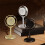 Vintage Style Microphone Simulation Classic Retro Dynamic Vocal Mic Universal Stand for Live Performance Sing Black 4