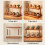 Healthy Materials Cup Display Stand Bamboos-Second floor 30cm 7