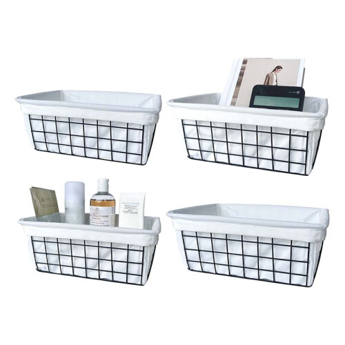 Wire Basket with Liner, 1 Pack Wire Baskets for Storage, Basket Organizer Storage Bin for Kitchen Cabinets A 2