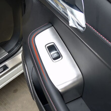 Edelstahl Auto Glas Fensterheber Schalter Panel Abdeckung Trim Dekor für Hs 2018 2019 2020 2021 ZubehöR, Silber