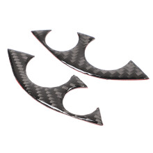 2Pcs/Set Car Carbon Fiber Steering Wheel Decoration Cover Trim Sticker Fit for 453 Fortwo 2016-2021