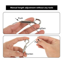 6PCS Verstelbare Afbeeldingsdraad, 2M X1.5Mm Afbeeldingsdraad met Haak, Roestvrijstalen Afbeeldingsdraad Ophangset