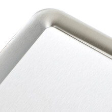 Non-Deforming Steel Serving Tray Silver