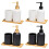 3Pieces Bathroom Accessories Organization Set-Black gold head 2