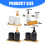 3Pieces Bathroom Accessories Organization Set-Black gold head 4
