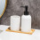 3Pieces Bathroom Accessories Organization Set-Black gold head 7