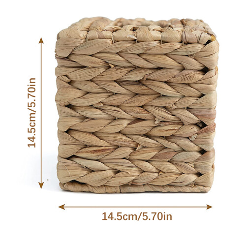 Hand Woven Grass Basket Square with Lid for-Rectangular trumpet 2