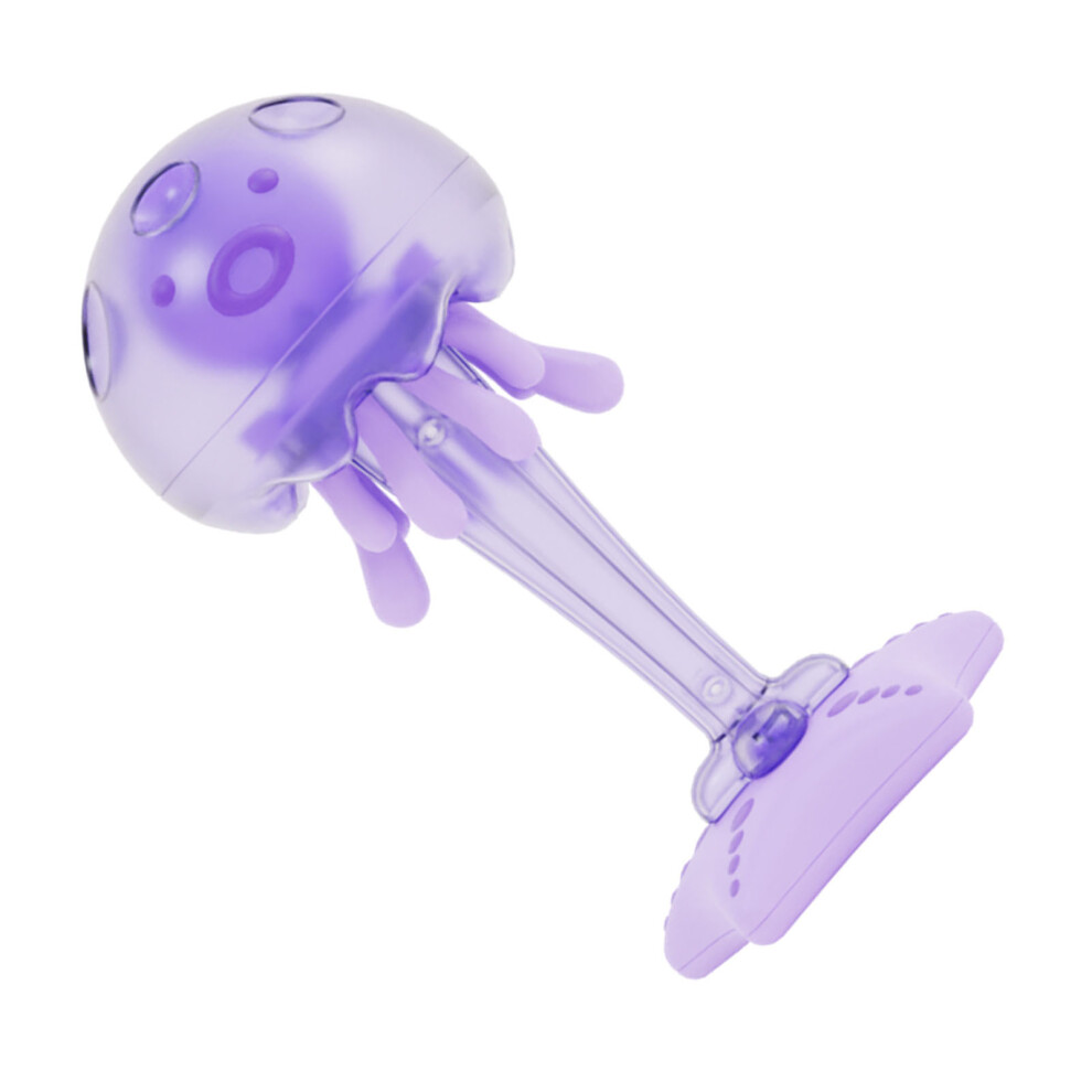 Baby Up Jellyfish Teether Toy, Silicone, Rustle Sound, Light/Purple