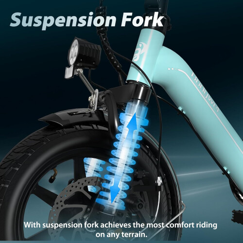 bodywel T16PRO folding EBike with rear rack,apicot 2