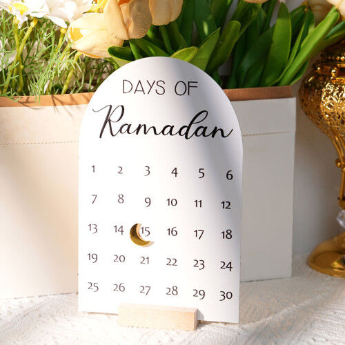 Stijlvolle houten standaard acryl countdowns display voor 1