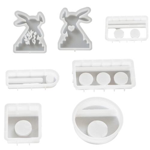 Base de bougie en Silicone en forme de lapin élégant, moule de-D 2