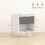Homcom HOMCOM Bedside Drawers Modern Bedside Cabinet with Drawer and Handle, White 3