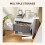 Homcom HOMCOM Bedside Drawers Modern Bedside Cabinet with Drawer and Handle, White 4