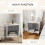 Homcom HOMCOM Bedside Drawers Modern Bedside Cabinet with Drawer and Handle, White 5