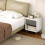 Homcom HOMCOM Bedside Drawers Modern Bedside Cabinet with Drawer and Handle, White 7