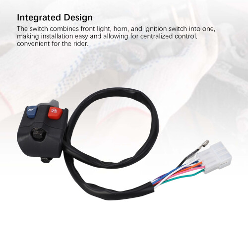 Motorcycle Handlebar Switch  for Horn & Light 125-520cc Capacity 2