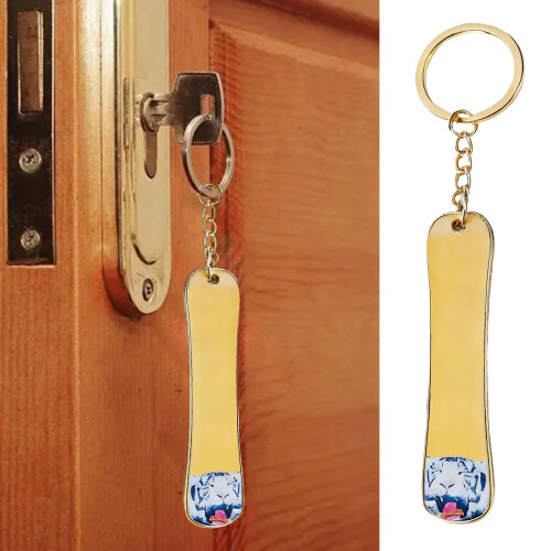 Skateboard Keychain Alloy Snowboard Keychain Key Holder-type 2 2