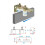 1PCS Patio Door Track Guide Rollers Sliding Door Guide Rollers with L-Pillar Bracket Adjustable Double Nylon Rollers 3