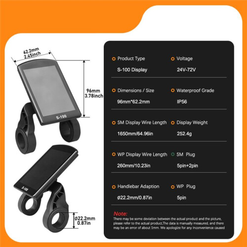 Ebike Sine Wave Controller 36/48/52V 40A Brushless Controller and S-100 LCD Color Display E-Scooter Parts 2