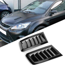 Rejilla de Ventilación de Aire con Capó Negro Brillante para Focus Mk2, Cubierta de Capó de Ventilación, Panel Embellecedor de Ventilación de