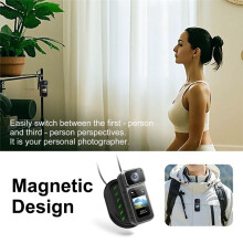 2.7K 1080P Thumb Camera 180 Rotate WIFI Sport Cycling Camera 1.47-Inch IPS Screen Digital Video Recorder Camera White