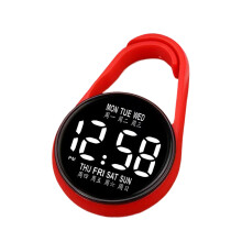 Portable Desk Waterproof Digital Clock Builts In Eye-Red