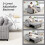 Homcom HOMCOM 2 Seater Sofa Bed, Click Clack Pull Out Bed Settee, Light Grey 5