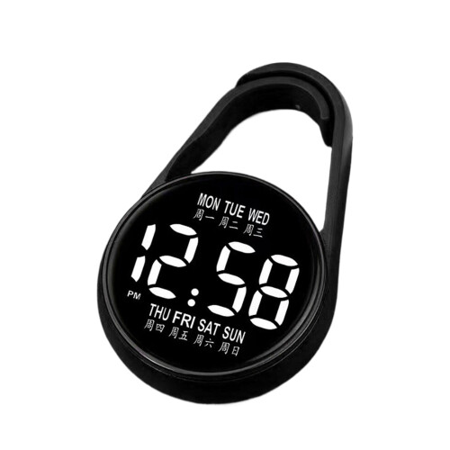 Modern Mini Clock Touch screens Control ABS Shell-Black