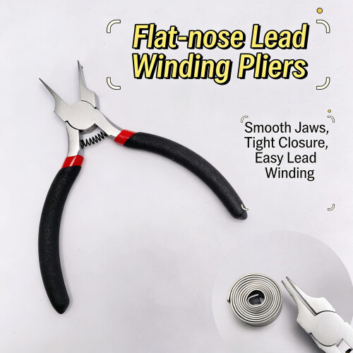 Double Tip Steel Flat Nose Pliers Precisions Crafting Tool With 1