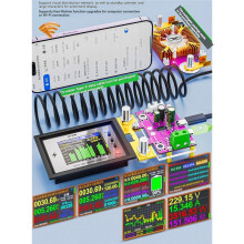 Voltímetro e Amperímetro WiFi Coulomb, Testador de Capacidade de Bateria, Monitor de Bateria de Lítio com Relé de 80 A para Bateria de 0 A 420 V