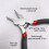 Double Tip Steel Flat Nose Pliers Precisions Crafting Tool With 5