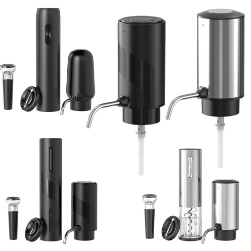 Electric Corkscrew And Rapid Wine Dispenser 4 present Set-KD7 1