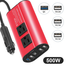 Inversor Automotivo 500W  12V para 110V AC Conversor Inversor Automotivo Transformador Automático com Soquete Padrão Dos EUA
