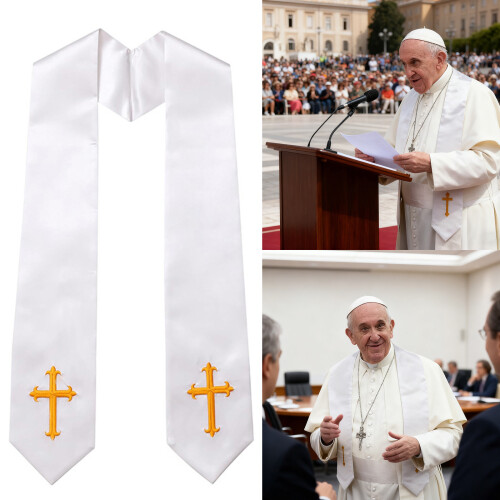 Multiuse Priest Stole for Religious Activity with-Gray 1