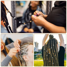 Crochet Dreadlock, Outil de Crochet Dreadlock, 6 Aiguilles Ă Crochet Dreadlock, Aiguille Ă Crochet pour Tressage de Cheveux