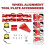 Car Wheel Alignment Tool Plates Adjustable Automotive Wheel Leveling Aligner Wheel Alignment Tool Red 6