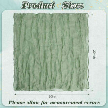 Gauze Cheesecloth Napkins Wrinkled Dinner Napkins Table Napkins Decorative Cloth Napkins (Green, 12 Packs)
