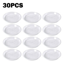 30 Pack Plant Suacer 14cm Planten Druppelbakken voor Potten Transparante Plantenpotbakken Waterafstotende Plantenschotels voor Tuinen