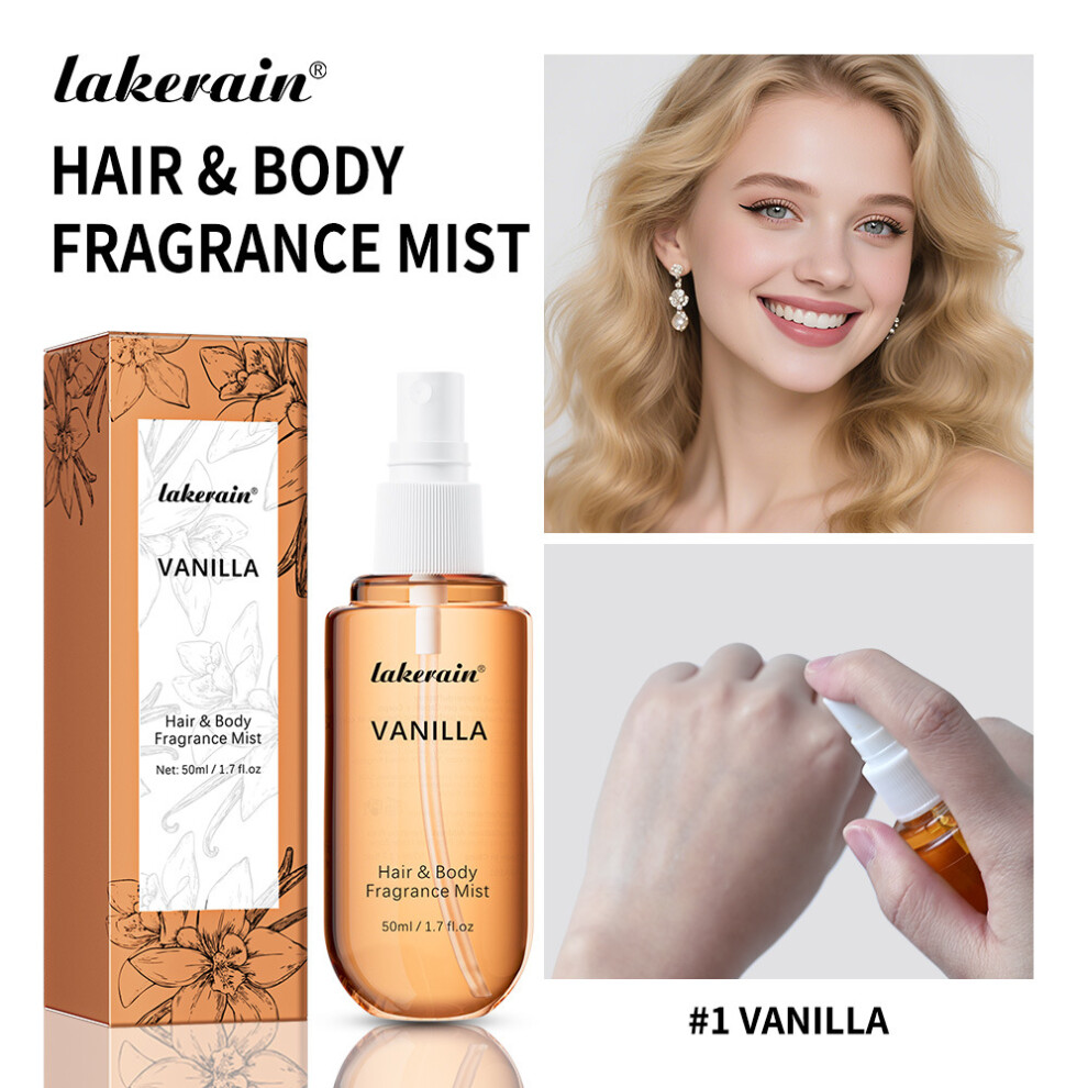 (50ml, #1 Vanilla) Vanilla hair and body spray fragrance 50ml fragrance mist Fragrance Mist