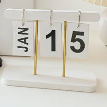 Modern Wooden Flip Desk Calendar 20x8x16cm Reusable Office & Home