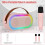 Karaoke Machine, Portable  Speaker Set with 2 Wireless Microphone with LED Lights () 7